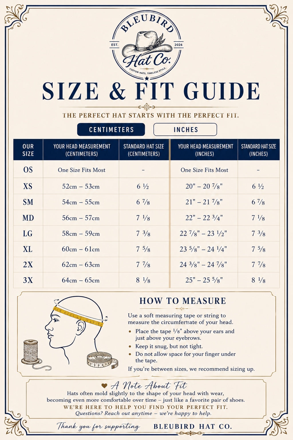 sizing guide