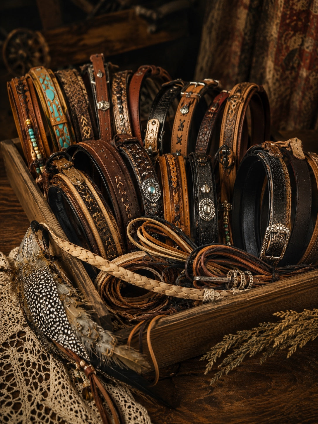 basket of hat bands